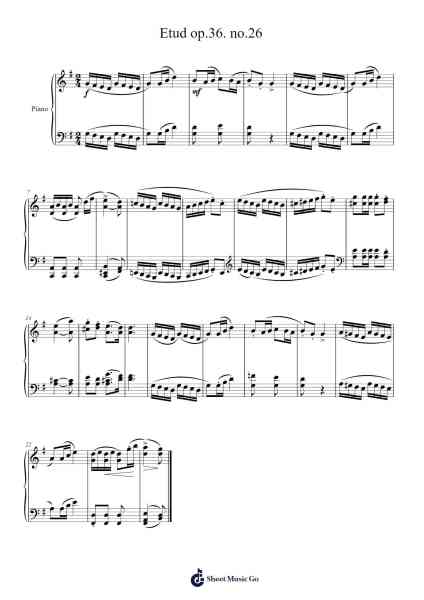 Etude Op. 36, No. 26 Sheet Music by Aleksandr Gedike-Arr.Egger Daveky