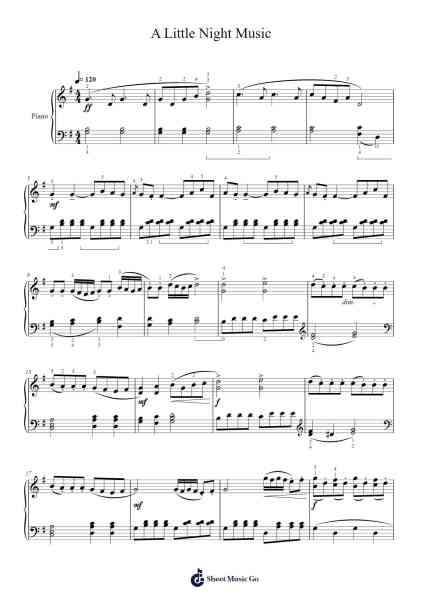 Serenade No. 13 for strings in G major, K. 525 "Eine kleine Nachtmusik" Sheet Music by Wolfgang Amadeus Mozart-Arr.Quenram