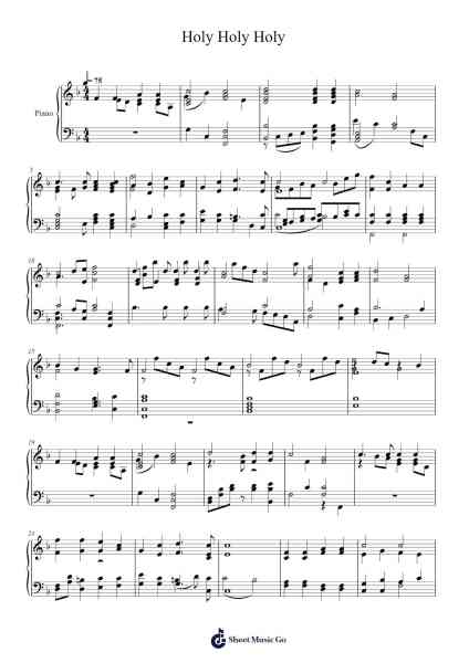 Holy Holy Holy Sheet Music by Reginald Heber-Arr.Griries