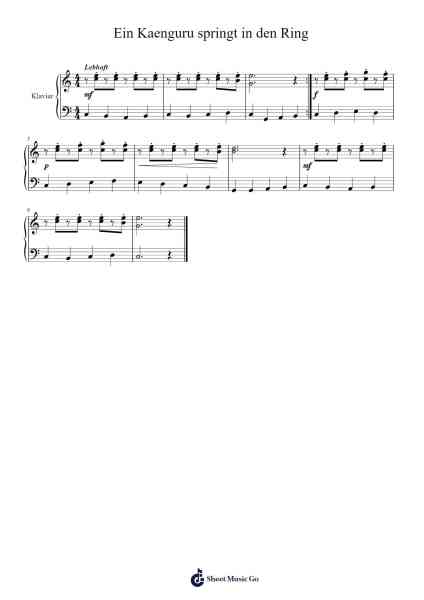 Ein Kaenguru springt in den Ring Sheet Music by Bimas Grotewald-Arr.Gibger Burnsleif