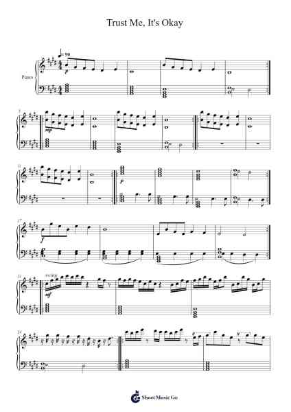 Trust Me, It's Okay Sheet Music by Matthew Schneider-Arr.Yetleif Clecott