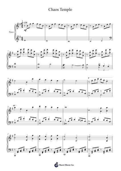 Chaos Temple Sheet Music by Nobuo Uematsu-Arr.Roxantab Mushaw