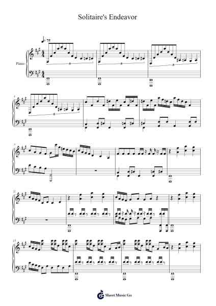 Solitaire's Endeavor Sheet Music by Mars-Arr.Genus