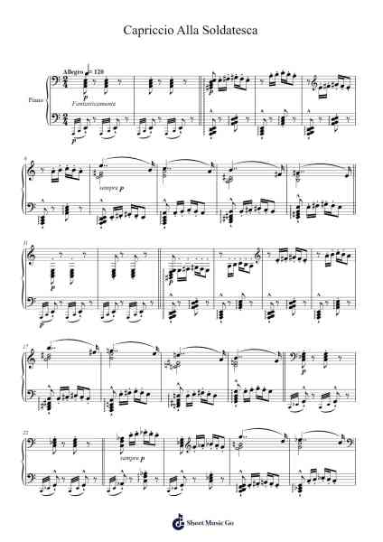 Capriccio Alla Soldatesca Sheet Music by Charles-Valentin Alkan-Arr.Keyjean Leighmuel