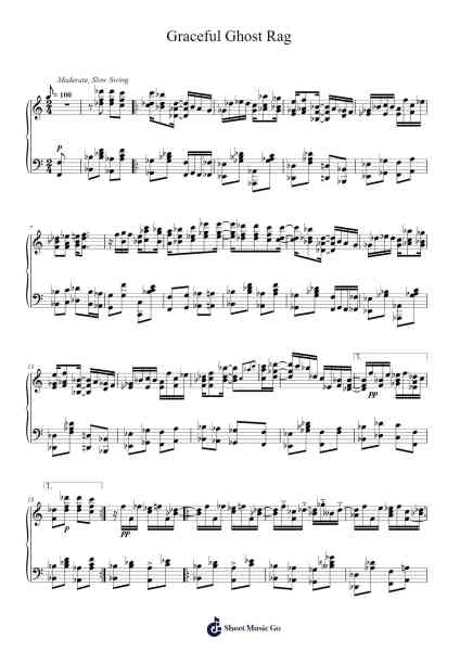 Graceful Ghost Rag Sheet Music by William Bolcom-Arr.Pegholmes Anlett