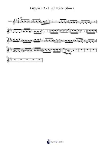Lutgen n.3 - High voice (slow) Sheet Music by L'aura-Arr.Hewgy Fowearl