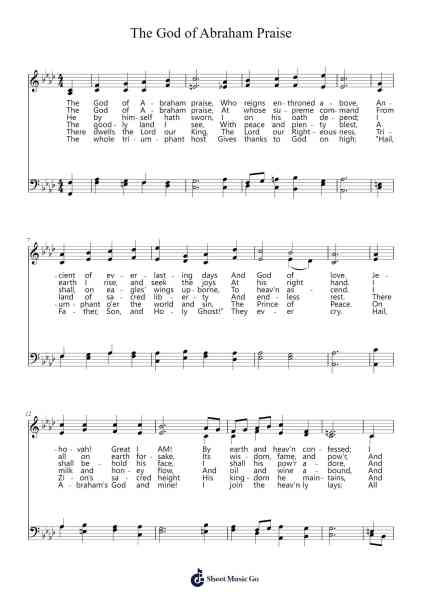 The God of Abraham Praise Sheet Music by Efkirk-Arr.Humbart Browningboyd