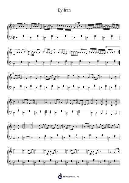 Ey Iran Sheet Music by Roholla Khaleghi-Arr.Jonesram Bonah
