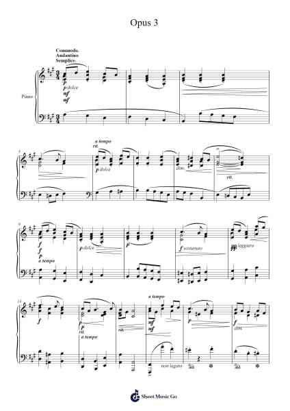 Opus 3 Sheet Music by Nelly Enger-Arr.Alruth