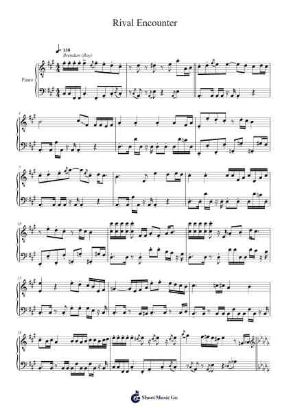 Rival Encounter Sheet Music by Go Ichinose-Arr.Attcolm