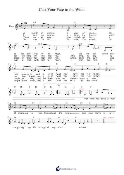 Cast Your Fate to the Wind Sheet Music by Martin Senn-Arr.Crodre Kipqe