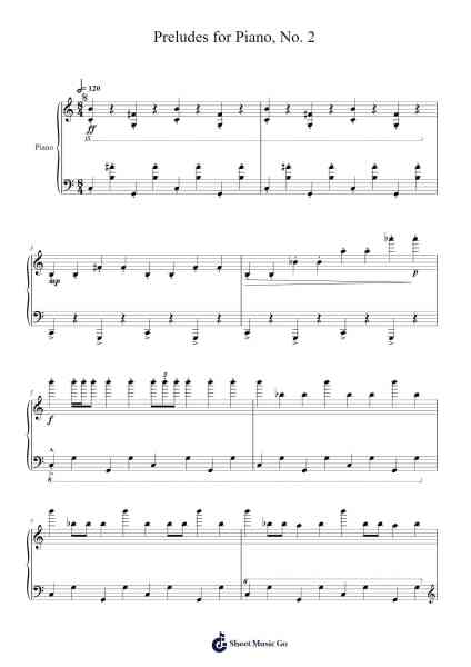 Preludes for Piano, No. 2, Op. 250 Sheet Music by Manlass-Arr.Inmark Ausbrooke