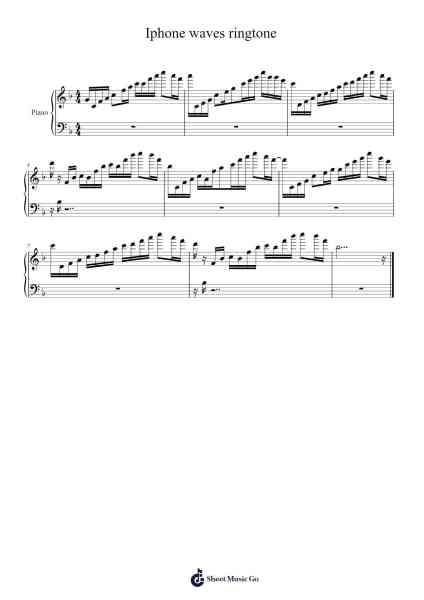 Iphone waves ringtone Sheet Music by Unknown Mortal Orchestra-Arr.Halemorse