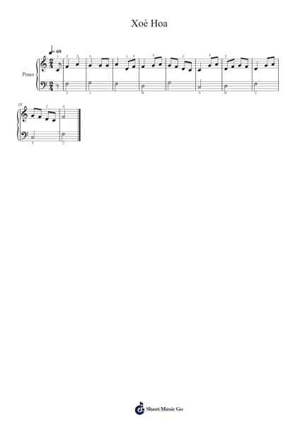 Xoè Hoa Sheet Music by Esledk-Arr.Shirnett