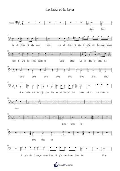 Le Jazz et la Java Sheet Music by -Arr.Wanje Phoefra