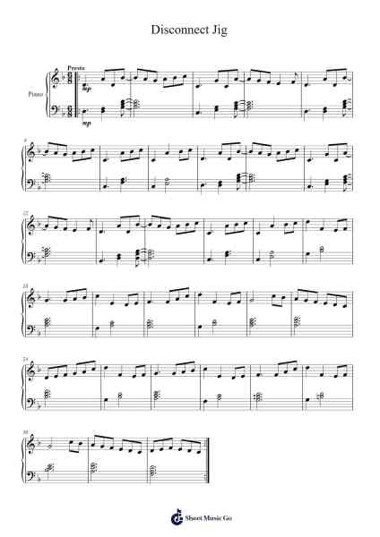 Disconnect Jig Sheet Music by Jeremy Kittel-Arr.Chrislus Edtience