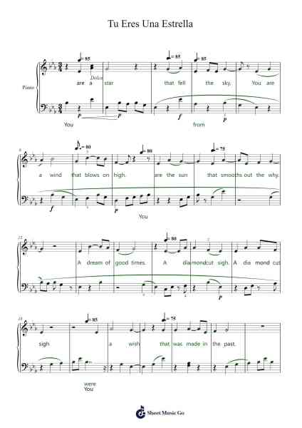 Tu Eres Una Estrella Sheet Music by Geofnon Edlix-Arr.Quintle
