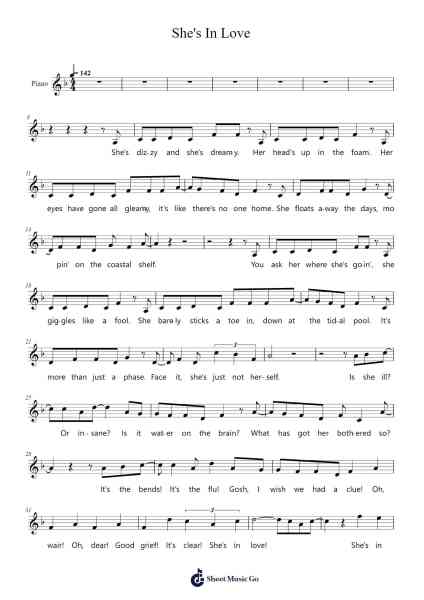 She's In Love Sheet Music by -Arr.Leeles Stoweser