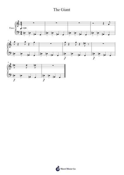 The Giant Sheet Music by Zabdiel Torres Gallegos-Arr.Hoonell Norusk