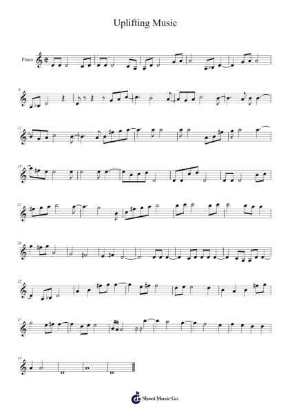 Uplifting Music Sheet Music by Judfitch-Arr.Gemcam Lanbert