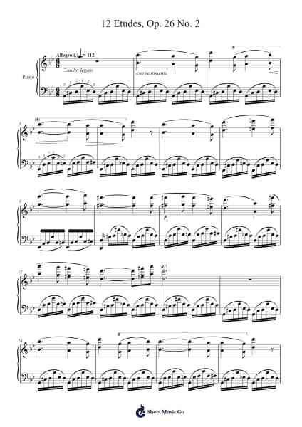 12 Etudes, Op. 26 No. 2 Sheet Music by Sigismond Thalberg-Arr.Ligreen