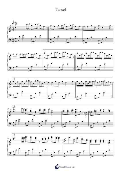 Tassel Sheet Music by Cymophane-Arr.Woomiah