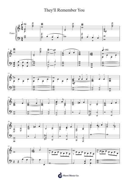 They'll Remember You Sheet Music by John Ottman-Arr.Morsedric