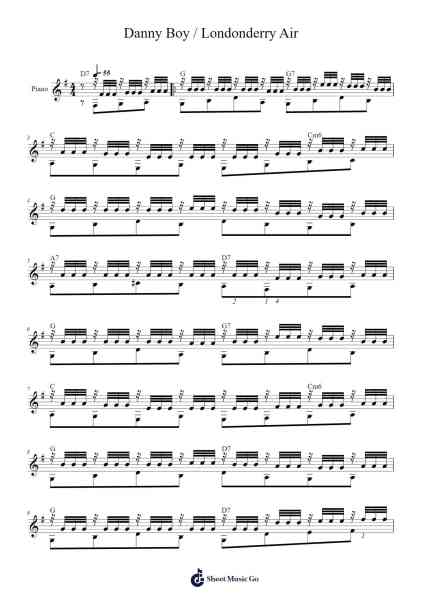 Danny Boy / Londonderry Air Sheet Music by Traditional-Arr.Vithel