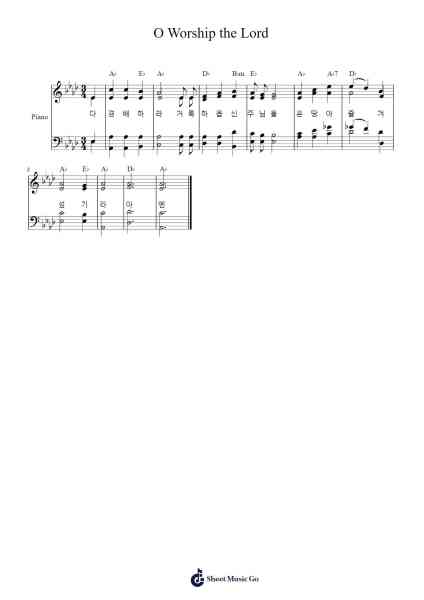 O Worship the Lord 樂譜由 John Porter - 編曲 Reyler Poundien