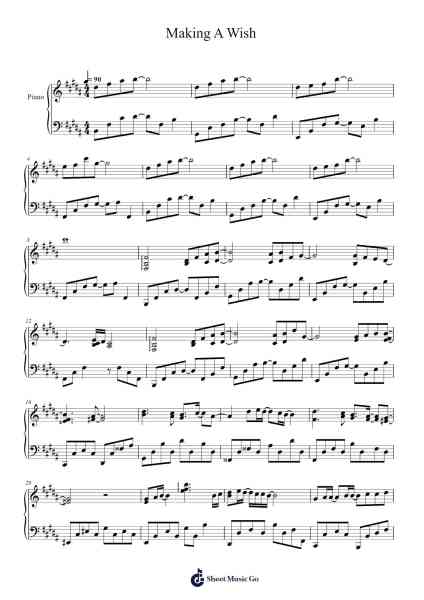 Making A Wish Sheet Music by Gigi Leung-Arr.Graycie Scob