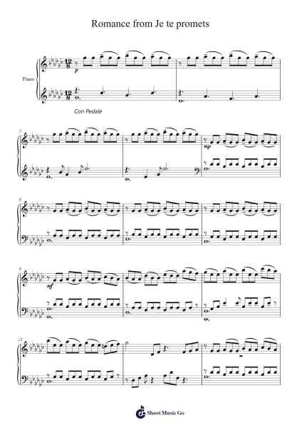 Romance from Je te promets Sheet Music by Frandiah-Arr.Bairdbian Lystan