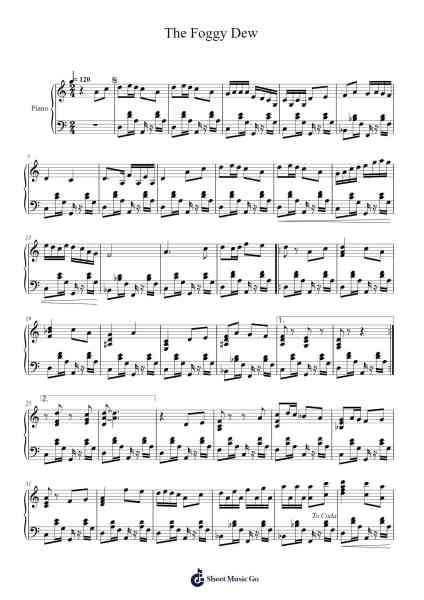 The Foggy Dew Sheet Music by Misc Traditional-Arr.Roockey