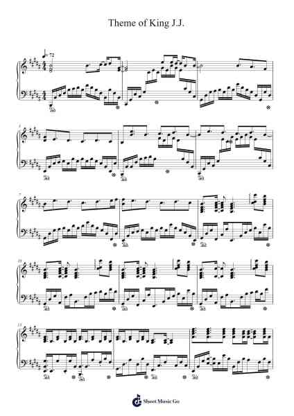 Theme of King J.J. Sheet Music by Bomb & Kou-Arr.Jansean