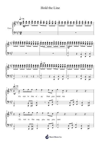 Hold the Line Sheet Music by Toto-Arr.Sumia