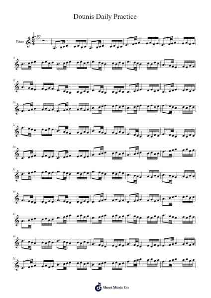 Dounis Daily Practice Sheet Music by tneophytou22@gmail.com-Arr.Trelyn