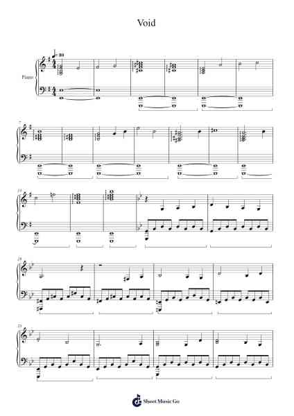 Void Sheet Music by DM DOKURO-Arr.Carrnie
