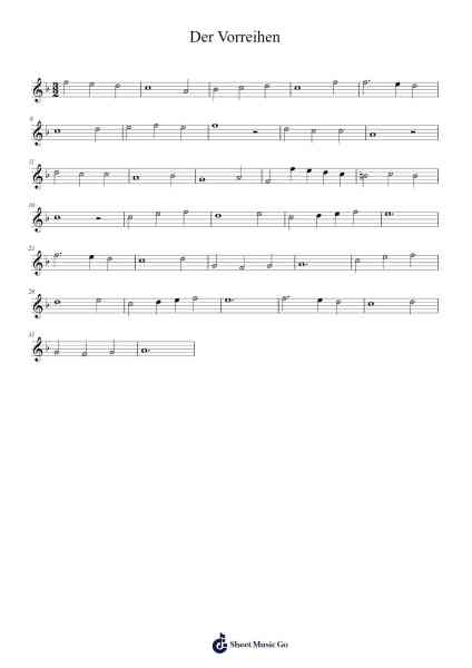 Der Vorreihen Sheet Music by -Arr.Boycehe