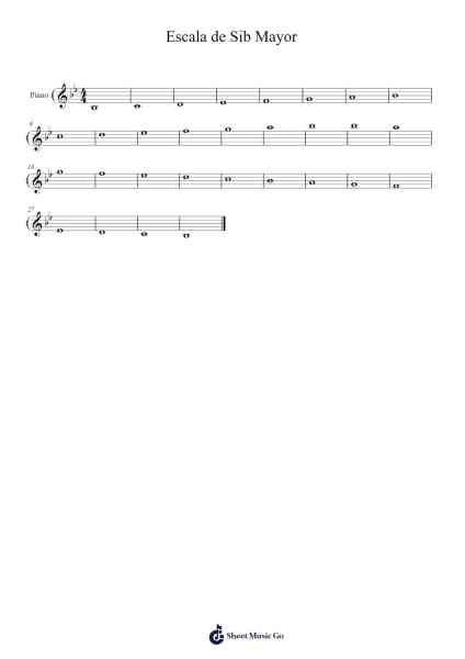 Escala de Sib Mayor Sheet Music by Joe Hiashi-Arr.Rayward