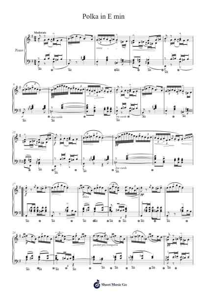 Polka in E Minor Sheet Music by Bedrich Smetana-Arr.Corvan Hewkins