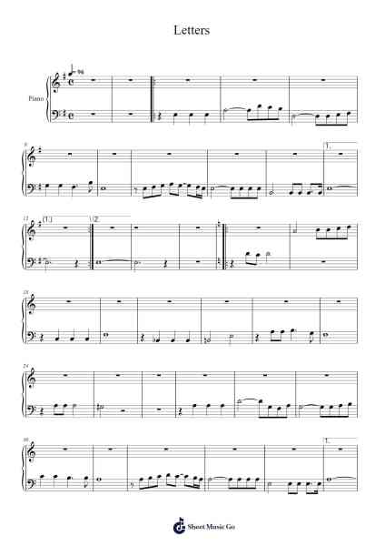 Letters Sheet Music by Gilda Henye-Arr.Cranejohn Morseclark