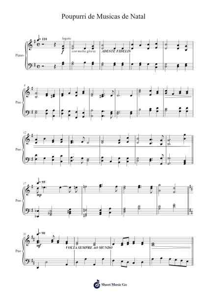 Poupurri de Musicas de Natal Sheet Music by Rolf Steyer-Arr.Quinncol