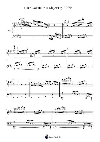 Piano Sonata No. 10 in G Major, Op. 14, No. 2: III. Scherzo. Allegro assai Sheet Music by Charles Evans-Arr.Sailsment