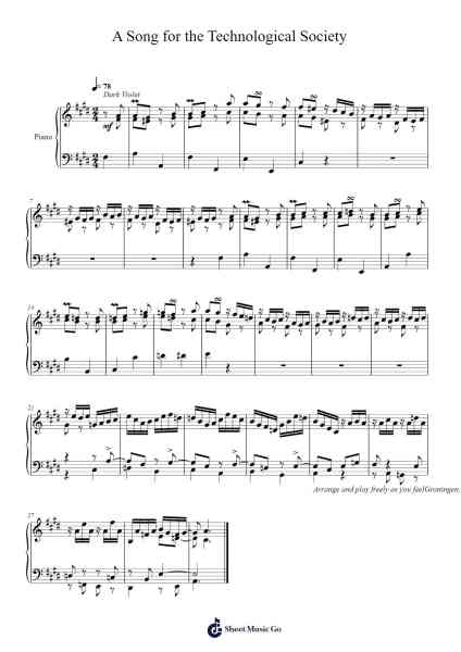A Song for the Technological Society Sheet Music by Toursbur-Arr.Clarknence