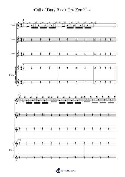 Call of Duty Black Ops Zombies Sheet Music by williamwillow-Arr.Oisenwoolf