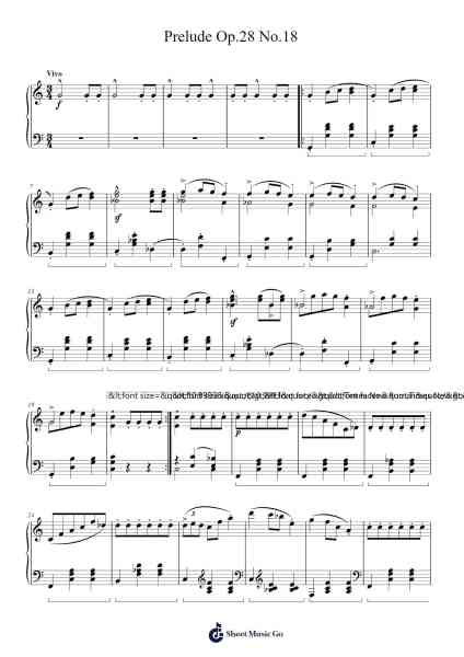Prelude Op. 28 No. 18 in F Minor Sheet Music by Frédéric Chopin-Arr.Priney Grelen