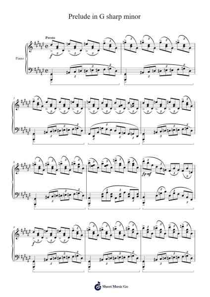 Prelude in G sharp minor 樂譜由 Jaden Rosser - 編曲 Wrightrae