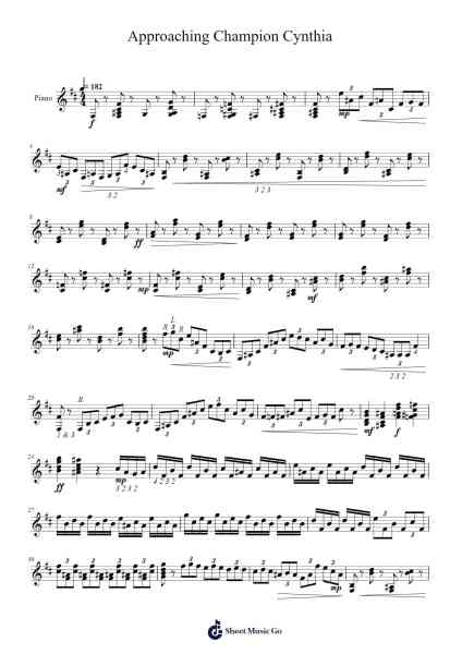 Approaching Champion Cynthia Sheet Music by Joel Coddington-Arr.Wayhume Dwightrey
