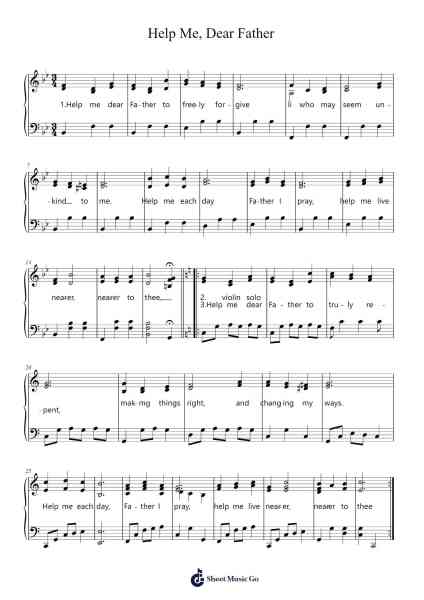 Help Me, Dear Father Sheet Music by Unknown author-Arr.Auwolf