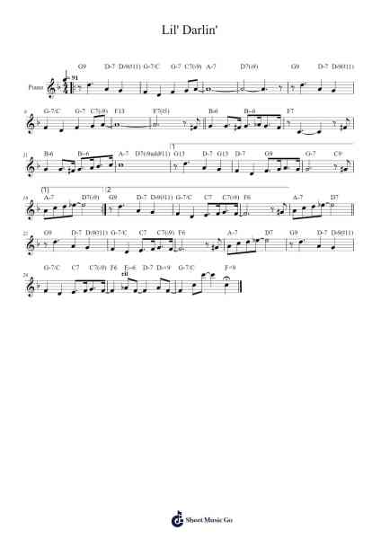 Lil' Darlin' Sheet Music by Neal Hefti-Arr.Noahsweet