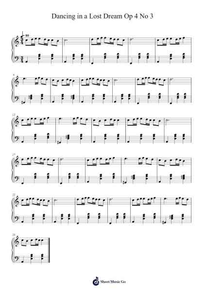 Dancing in a Lost Dream Op 4 No 3 Sheet Music by Yvesmeg Todrey-Arr.Huttgie Bellcol